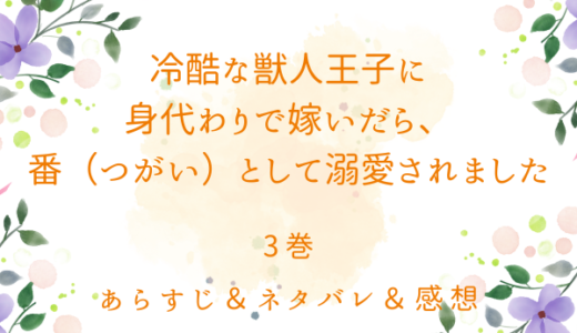 「冷酷な獣人王子に身代わりで嫁いだら、番（つがい）として溺愛されました」3巻