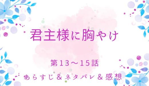 「君主様に胸やけ」13〜15話